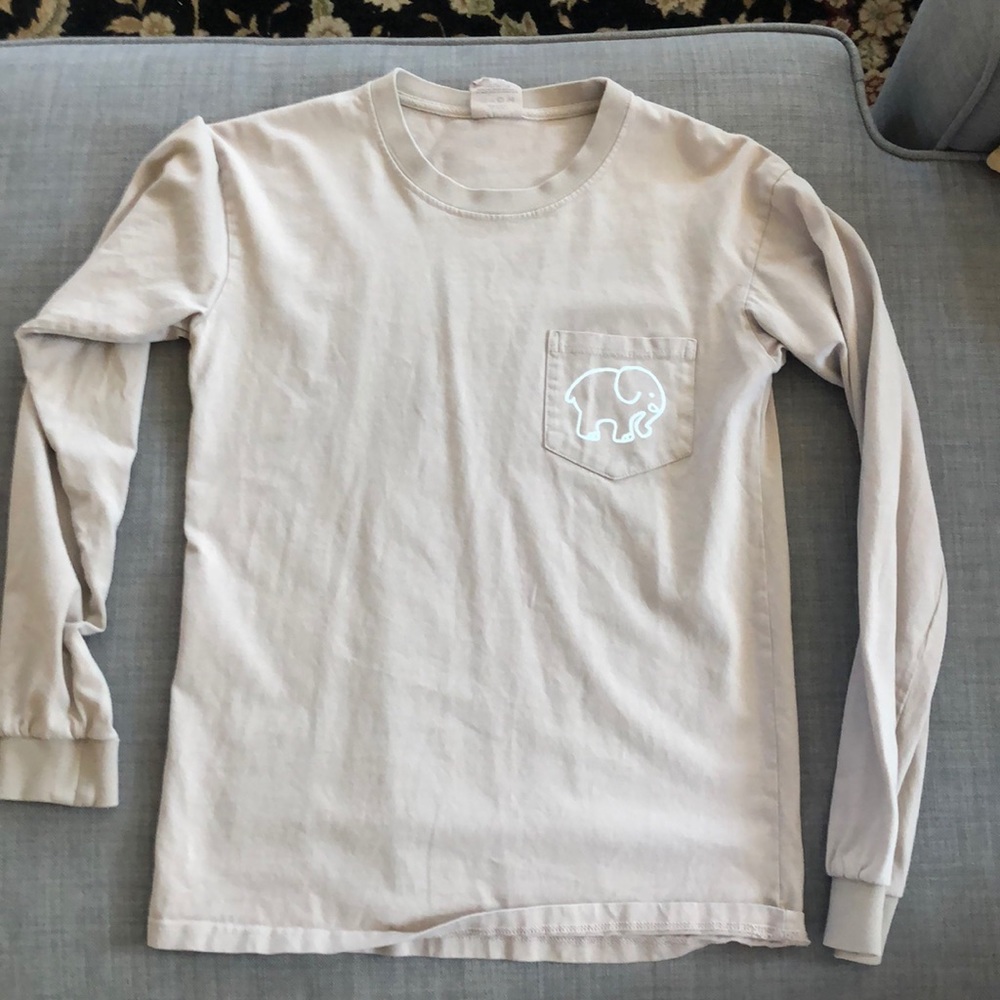 Tan long sleeve ivory ella shirt